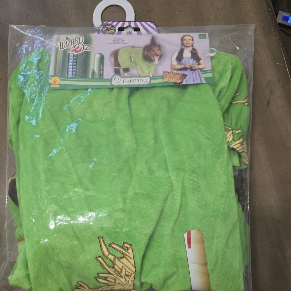 NWT Scarecrow Wizard of Oz Dress Up Halloween Pet Dog Costume